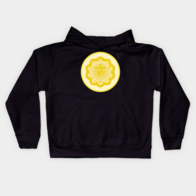 Willpower and confidence are mine Solar-Plexus Chakra- Dark Red Kids Hoodie by EarthSoul